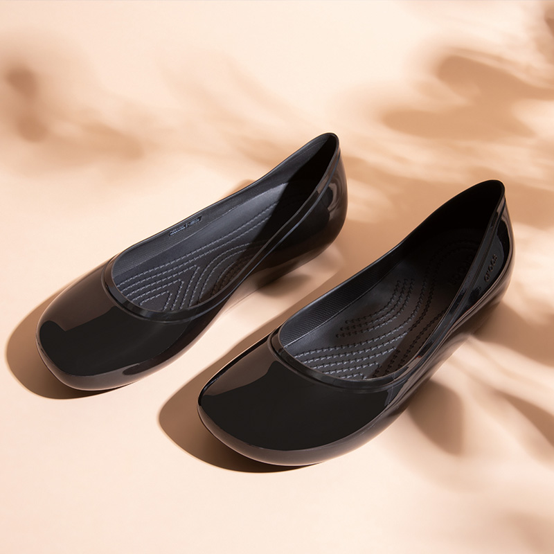 クロックス フラット（パンプス） crocs - 【美品】クロックス (22) パンプス フラットシューズ