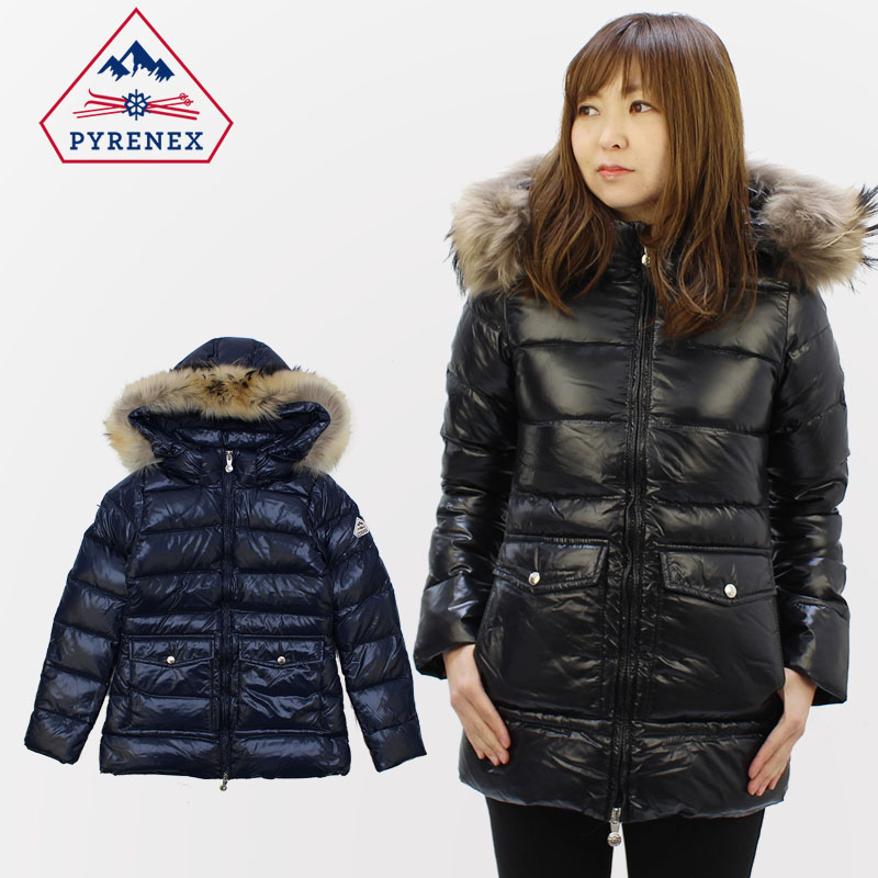 ピレネックス PYRENEX AUTHENTIC SHINY DOWN JACKET ダウンジャケット アウター ダウンコート レディース ファー  送料無料 正規品 [CC]