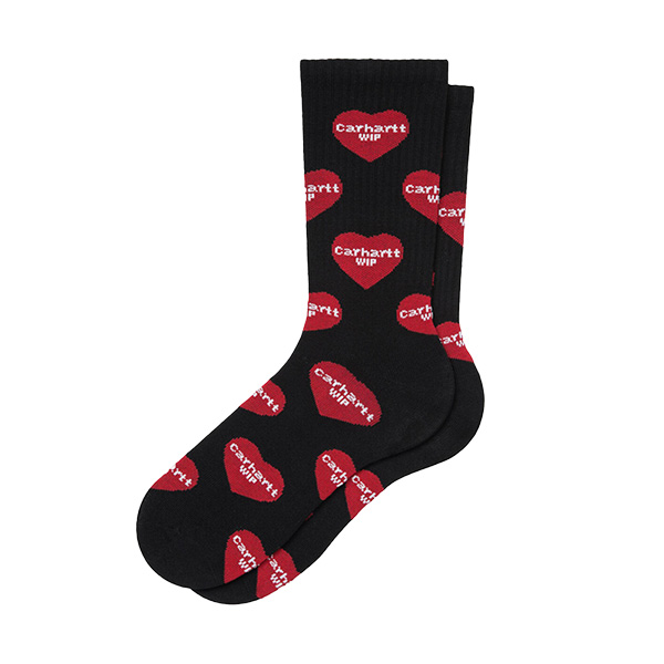 【並行輸入】カーハート ダブリューアイピー メンズ リブ編み 靴下 Carhartt ハート ロゴ ソックス HEART LOGO SOCKS 靴下 ソックス メンズ 男性 小物 i034483 | Carhartt WIP | 01