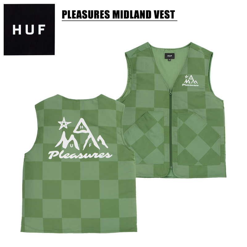 ハフ HUF PLEASURES MIDLAND VEST 中綿入りベスト/プレジャーズ