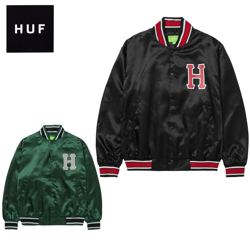 ハフ HUF CRACKERJACK SATIN BASEBALL JACKET サテンジャケット アウター/男性用/メンズ [BB]