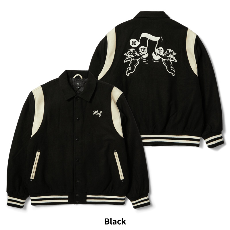 HUF ブラック スタジャン 楽天市場】HUF ハフ ジャケット スタジャン スタジアム