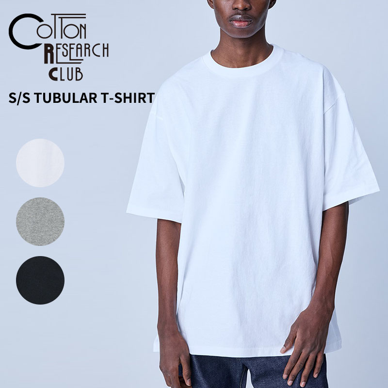 コットンリサーチクラブ メンズ 半袖Tシャツ 白T 無地 COTTON