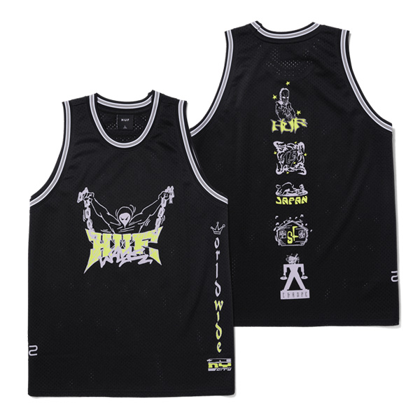 HUF（ハフ） 【並行輸入】ハフ HUF ZINE MESH BASKETBALL JERSEY