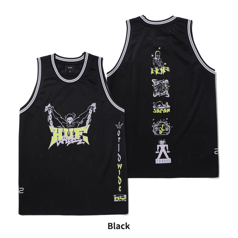 HUF 【並行輸入】ハフ ZINE MESH BASKETBALL JERSEY トップス