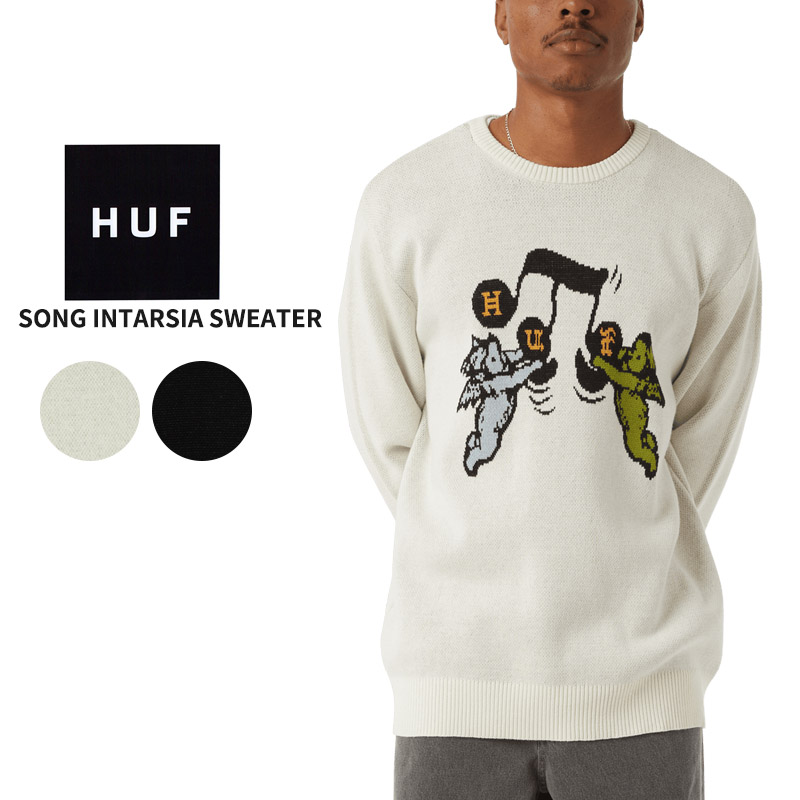 HUF ハフ メンズ セーター Song Intarsia Sweater グラフィック HUF ハフ メンズ セーター Song Intarsia Sweater グラフィック