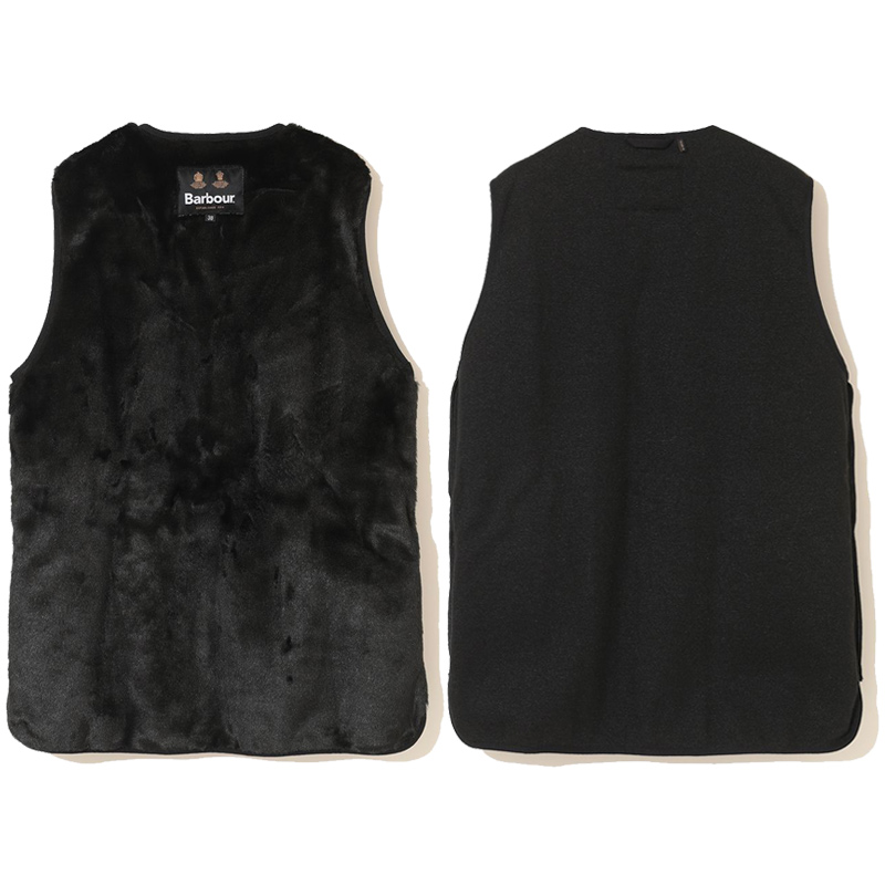 バブアー Barbour SL FUR LINER フロントジップ ファー ライナー ベスト スリムフィット メンズ インナーアウター Barbour バブアー SL FUR LINER フロントジップ ファー ライナー