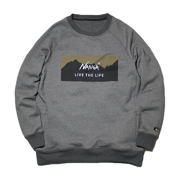 ナンガ NANGA LIVE THE LIFE SWEATSHIRT リブザライフスウェットシャツ