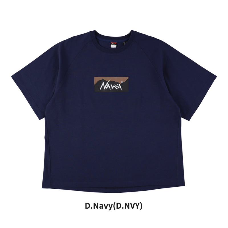 新品 BELVET ナンバーロゴ Tシャツ ネイビー M ステッカー付き NANGA（ナンガ） メンズ Tシャツ レディース エコハイブリッド