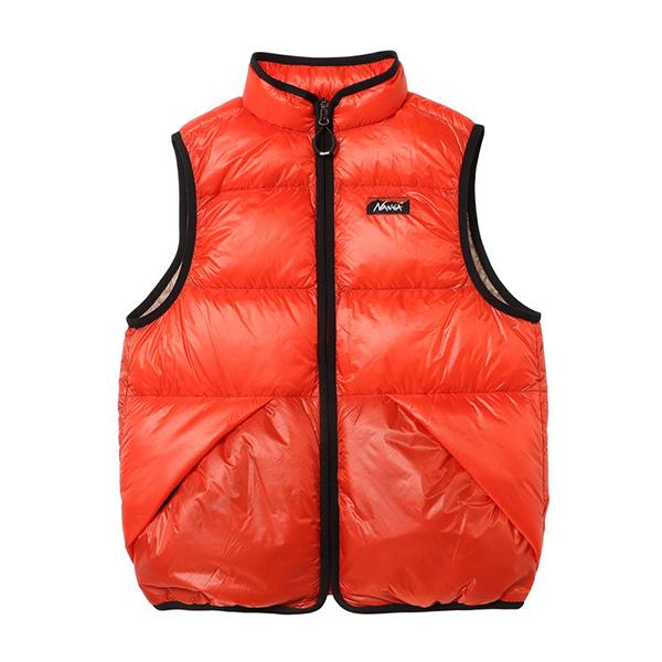 NANGA ライトウエイト プレイランド キッズ ダウンベスト LIGHT WEIGHT PLAYLAND KIDS DOWN VEST RED 140 ND2445-1N014-A N0001695 ナンガ キッズ ベスト NANGA ライトウェイト プレイランド キッズ