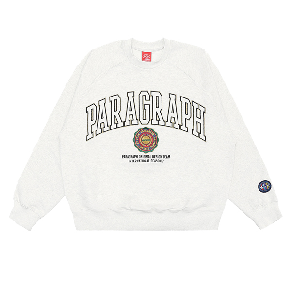 パラグラフ paragraph COLLEGE EMBROIDERY SWEAT NO.006/NO.6 カレッジ