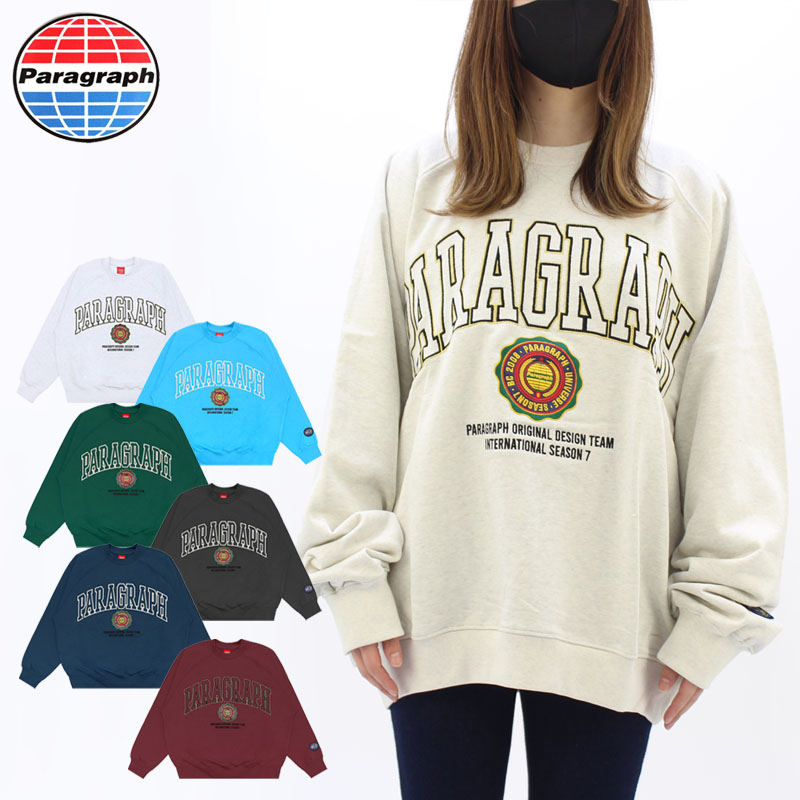 パラグラフ paragraph COLLEGE EMBROIDERY SWEAT NO.006