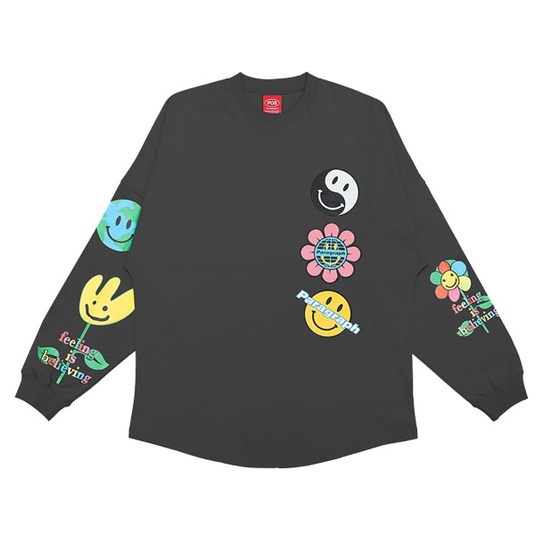 パラグラフ paragraph FLOWER SMILE LONG SLEEVE T-SHIRT NO.009/NO.9