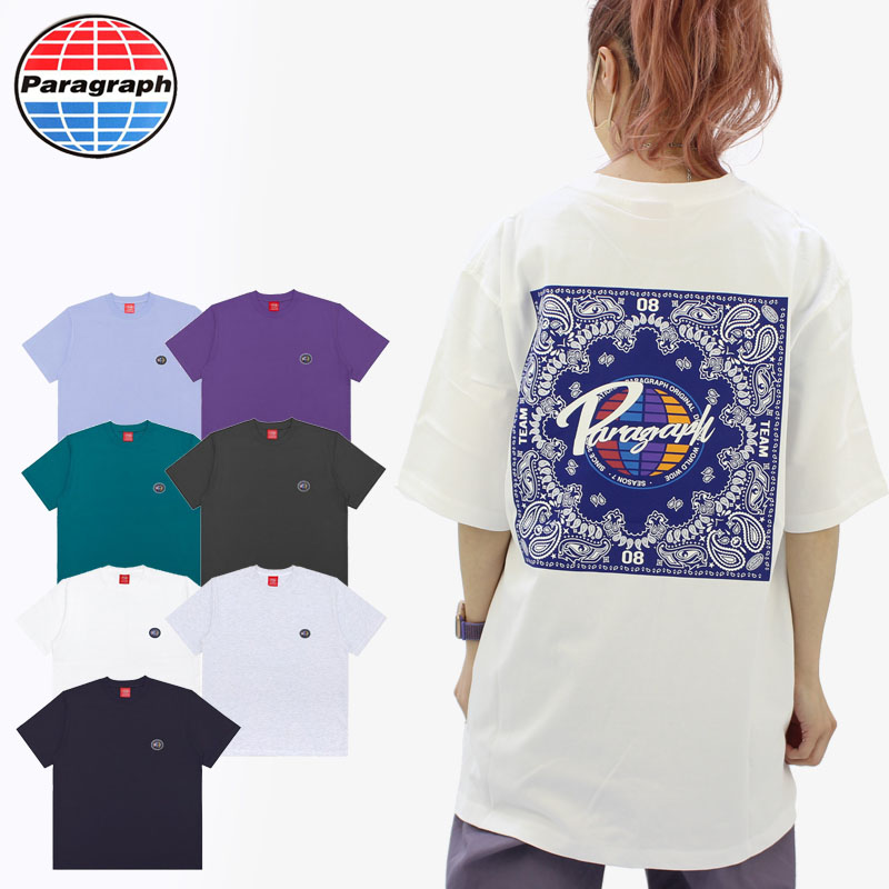 パラグラフ paragraph PAISLEY LOGO T-SHIRT NO.013/NO.13 ペイズリー