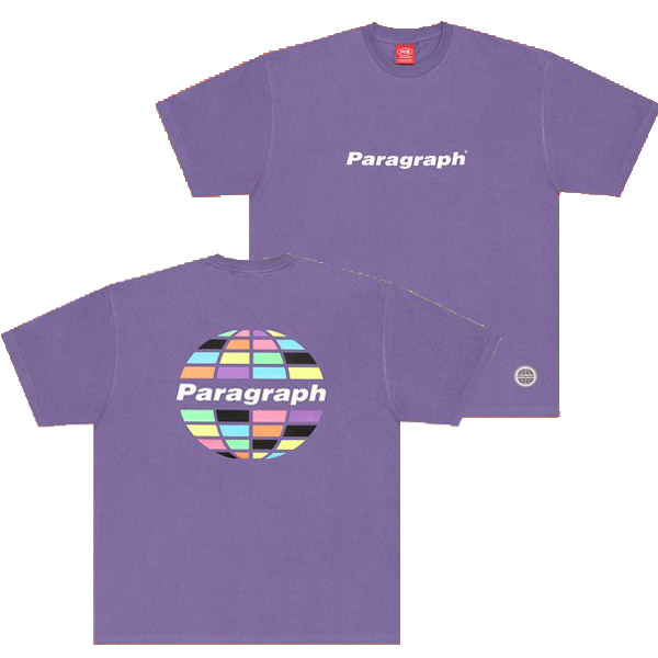 パラグラフ paragraph NEON EARTH LOGO T-SHIRT NO.044/NO.44 ネオン アース ロゴ Tシャツ 半袖 メンズ  レディース カットソー [AA]