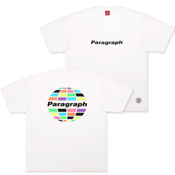 パラグラフ paragraph NEON EARTH LOGO T-SHIRT NO.044/NO.44 ネオン アース ロゴ Tシャツ 半袖 メンズ  レディース カットソー [AA] : no-044 : Neo Globe Yahoo!店 - 通販 - Yahoo!ショッピング