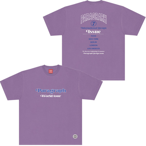 パラグラフ paragraph WORLD TOUR T-SHIRT NO.070/NO.70 ワールドツアー Tシャツ 半袖 メンズ レディース  カットソー [AA] : no-070 : Neo Globe Yahoo!店 - 通販 - Yahoo!ショッピング