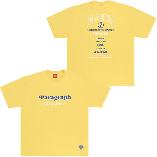 パラグラフ paragraph WORLD TOUR T-SHIRT NO.070/NO.70 ワールドツアー Tシャツ 半袖 メンズ レディース  カットソー [AA] : no-070 : Neo Globe Yahoo!店 - 通販 - Yahoo!ショッピング