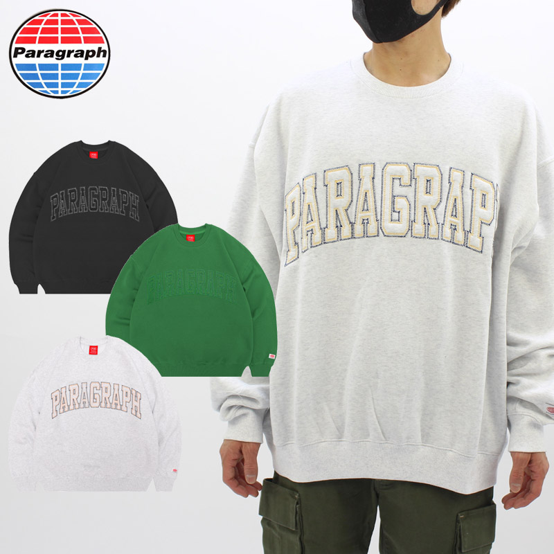 パラグラフ paragraph ARCH LOGO CREW SWEAT NO.08-013 スウェット トレーナー メンズ レディース  カットソー[AA]