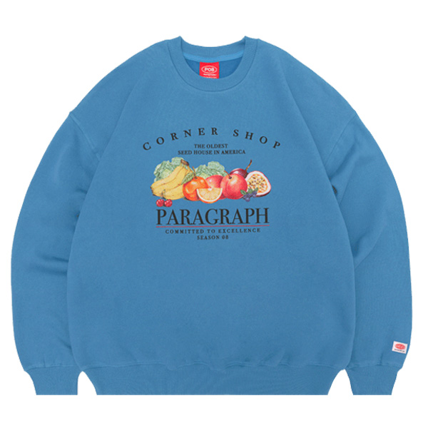 パラグラフ paragraph FRUIT LOGO CREW SWEAT NO.08-028 クルー スウェット トレーナー メンズ レディース  カットソー[AA]