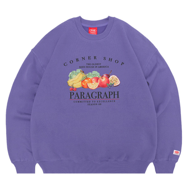 パラグラフ paragraph FRUIT LOGO CREW SWEAT NO.08-028 クルー