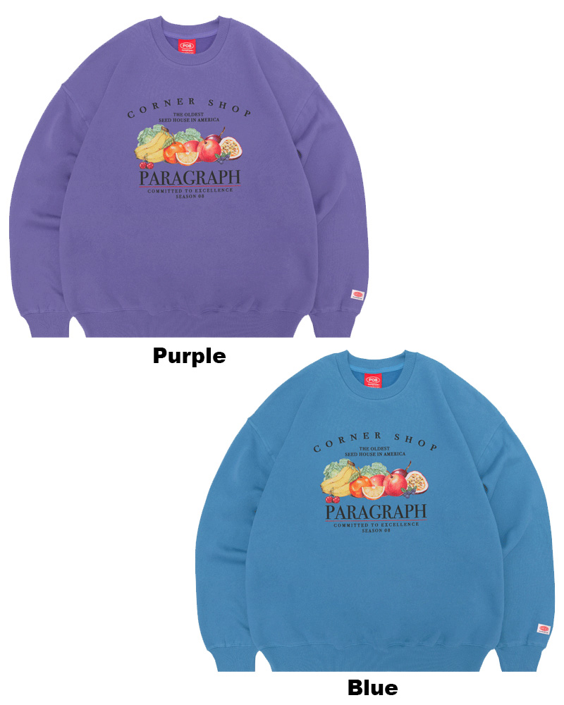 パラグラフ paragraph FRUIT LOGO CREW SWEAT NO.08-028 クルー