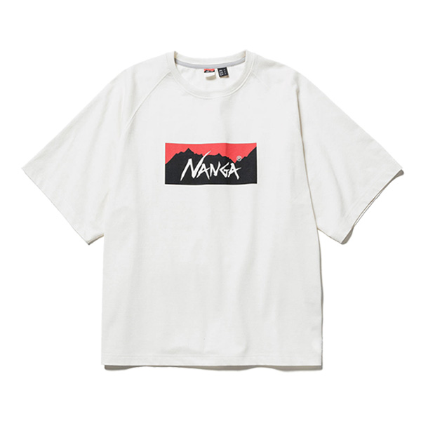 na+h エヌエープラスエイチ　ショート丈別珍ケープ エコハイブリッド ボックスロゴ ロングスリーブTシャツ – NANGA