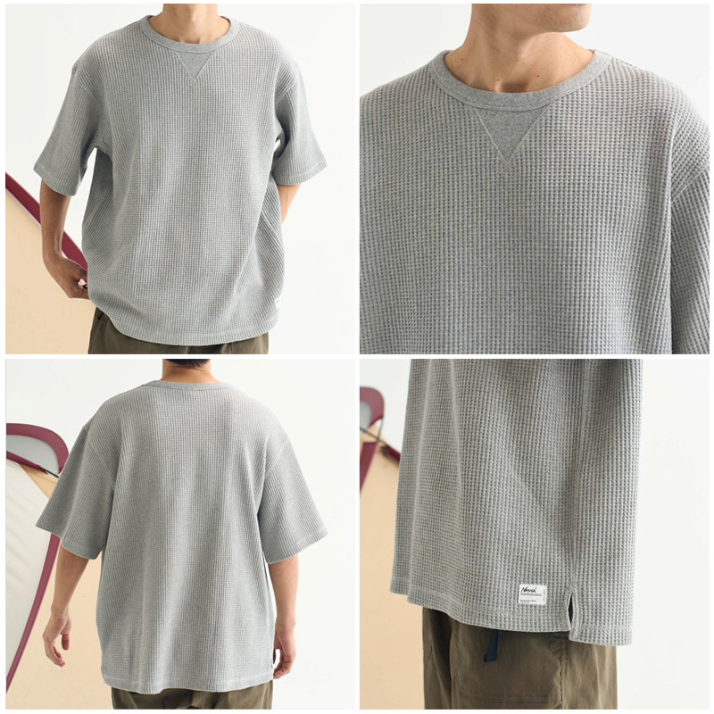 NANGA ナンガ 半袖Tシャツ ECO HYBRID WAFFLE LOOSE FIT TEE