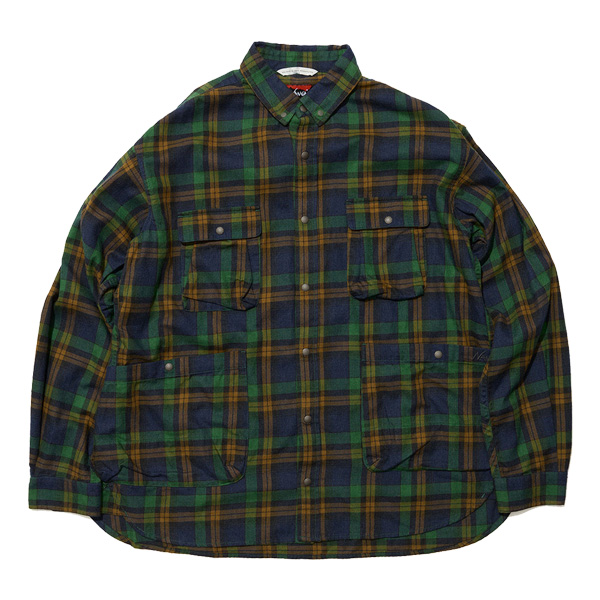 ナンガ NANGA FADE PLAID CAMP SHIRT  フェードプレイドキャンプシャツ メ...