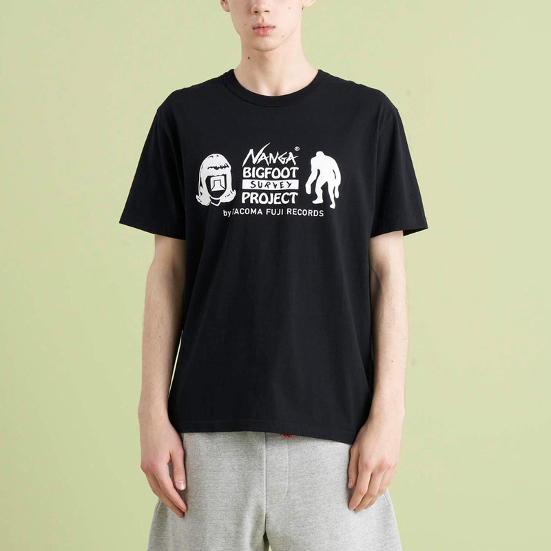 公式の店舗 NANGA 30周年 半袖Tシャツ ナンガ×タコマフジレコード 帽子