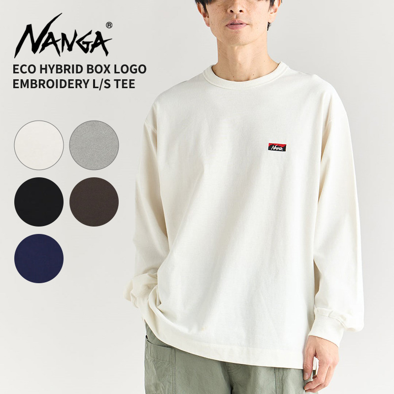 NANGA（ナンガ） Tシャツ エコハイブリッド ボックスロゴ エンブロイ