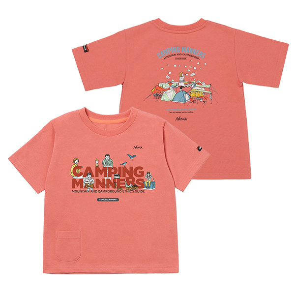 NANGA ECO HYBRID CAMPING MANNERS SOAP BUBBLES KIDS TEE