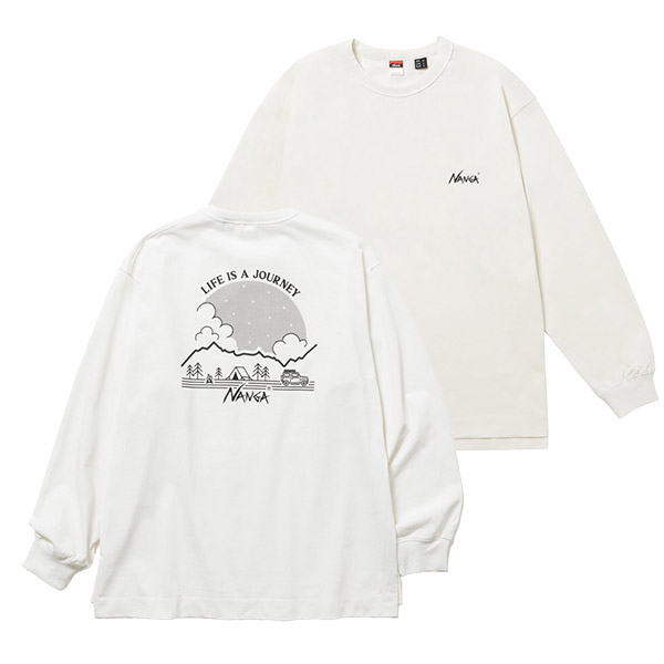 ナンガ ロンT 長袖Tシャツ NANGA ECO HYBRID LIFE IS A JOURNEY