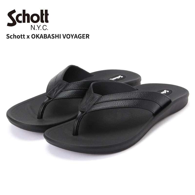 SCHOTT（ショット） ショット×オカバシ メンズ サンダル ビーサン