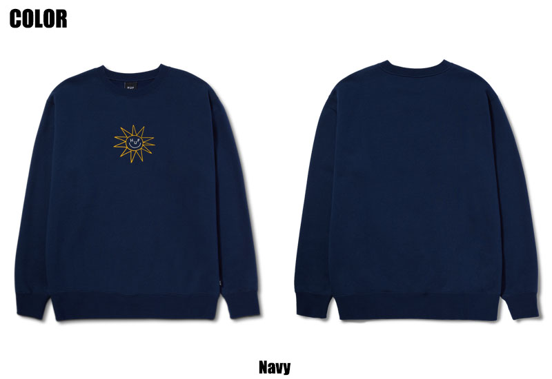 ハフ HUF SUN GUY EMBROIDERED CREWNECK クルーネック