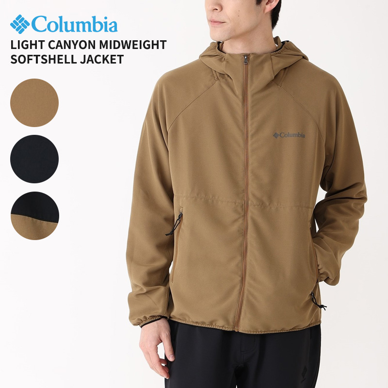 コロンビア メンズ ストレッチジャケット Columbia ライトキャニオンミッドウェイトソフトシェルジャケット Light Canyon Midweight Softshell Jacket ライトアウター PM0485