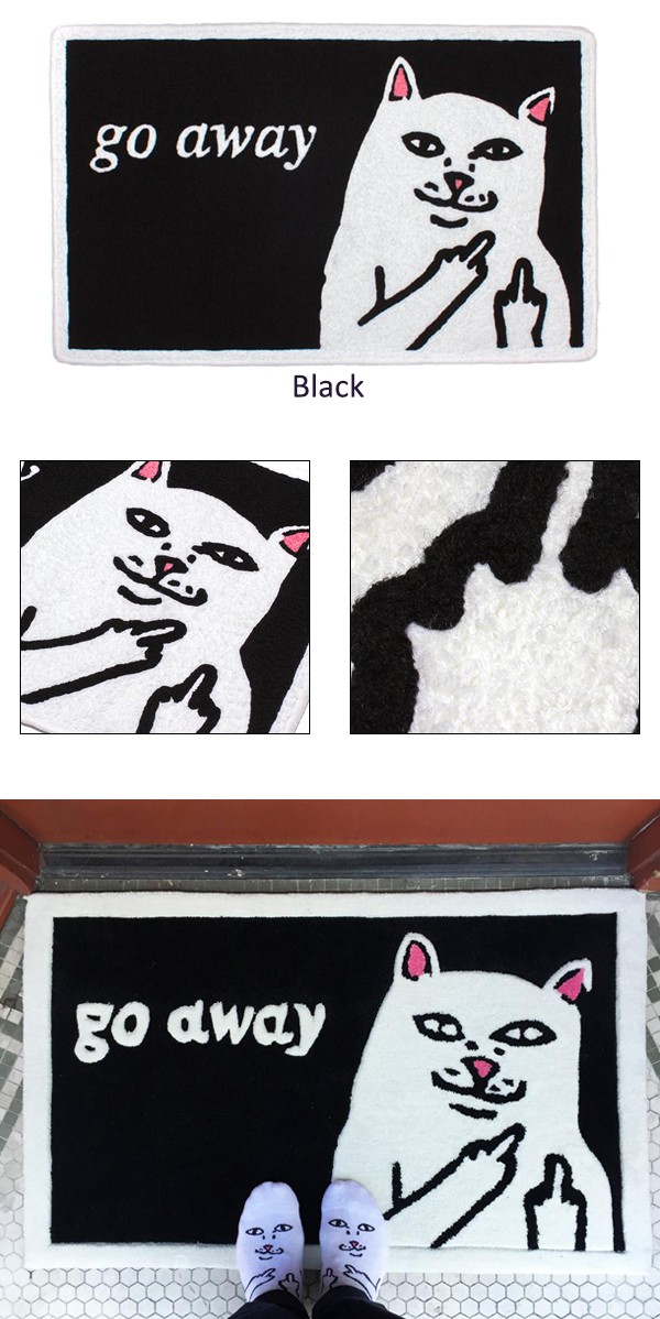 リップンディップ RIPNDIP Go Away Rug ラグマット 玄関マット[DD