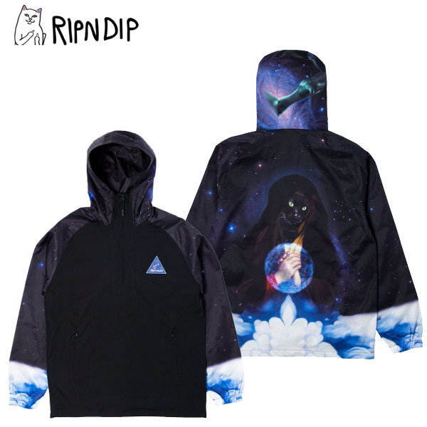 リップンディップ（RIPNDIP) Galaxy Gypsy Anorak Black アノラック