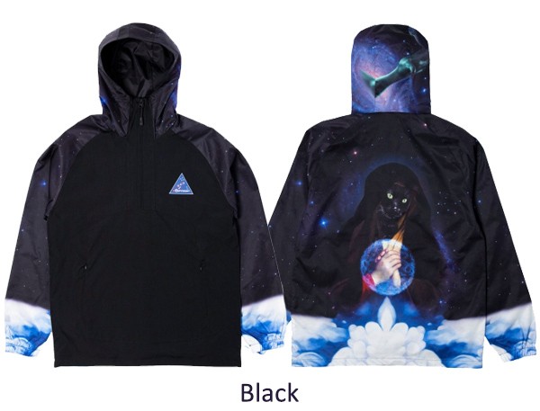 リップンディップ（RIPNDIP) Galaxy Gypsy Anorak Black アノラック