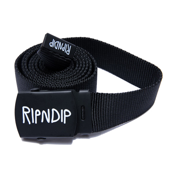 リップンディップ RIPNDIP Logo Web Belt  Black ウェブ ベルト ガチャベ...