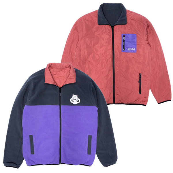 リップンディップ RIPNDIP  Shmoody Polar Fleece Quilted Reversible Jacket Clay/Purple リバーシブル キルティング ジャケット/アウター/男性用[AA]｜neo｜02