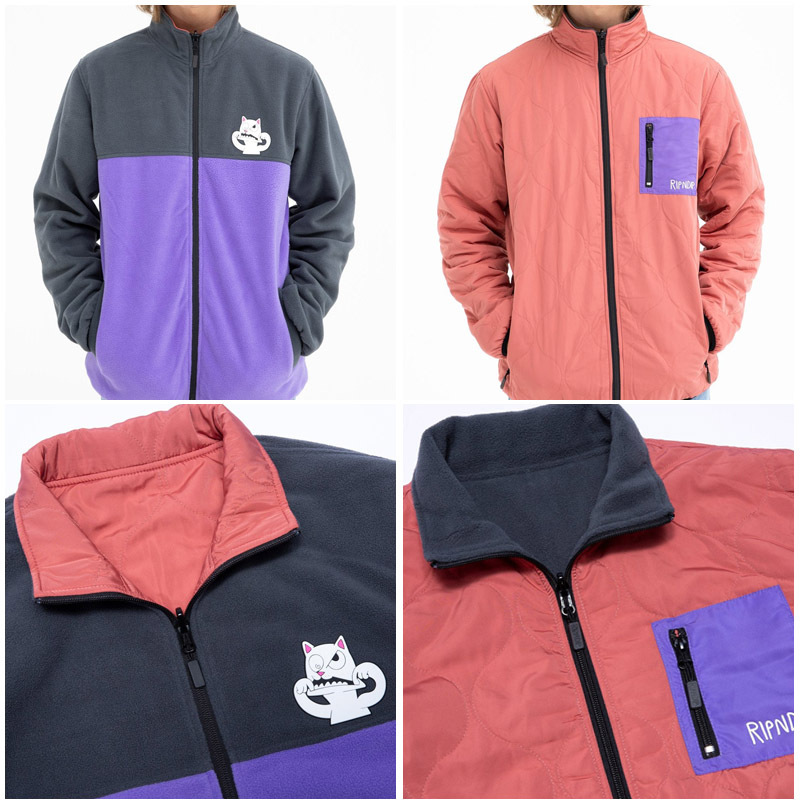 リップンディップ RIPNDIP Shmoody Polar Fleece Quilted Reversible Jacket Clay/Purple  リバーシブル キルティング ジャケット/アウター/男性用[AA] : rnd8006 : Neo Globe Yahoo!店 - 通販 -  Yahoo!ショッピング