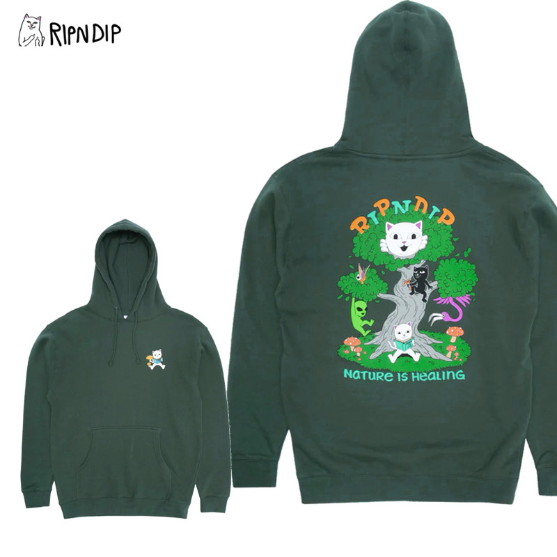 ripndip カモフラパーカー　リップンディップ パーカー　XL リップンディップ カモ フィッシュテール パーカー 迷彩 猫