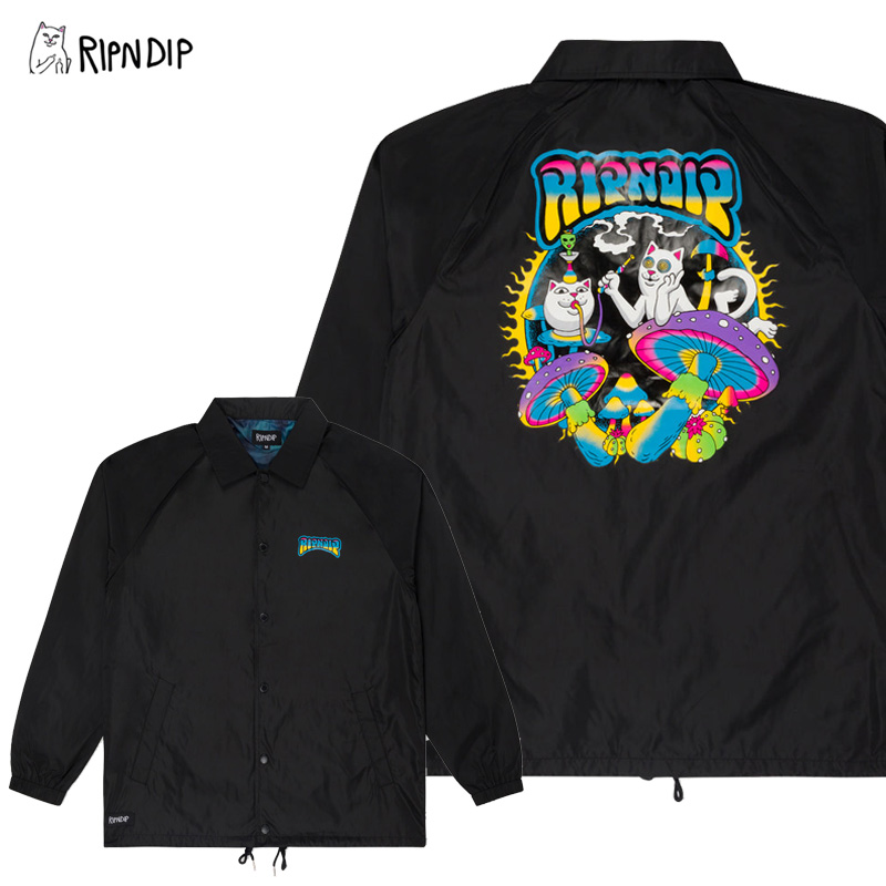 リップンディップ RIPNDIP Psychedelic Garden Coach Jacket Black