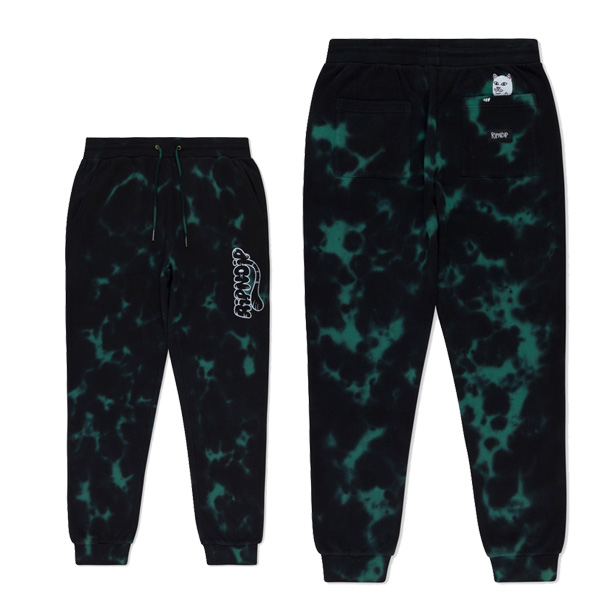 リップンディップ（RIPNDIP Ripntail Sweatpants Green Black Tie Dye