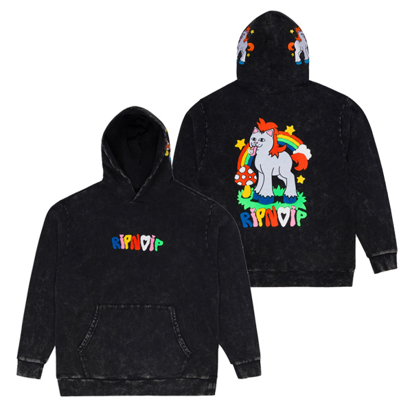 リップンディップ（RIPNDIP Taste The Rainbow Hoodie Black Mi...