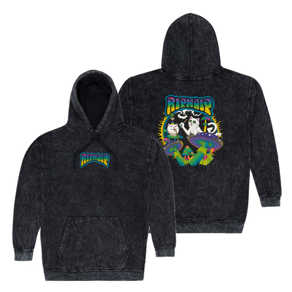 大人可愛い☆国内発送☆RIPNDIP ブラック・ビンテージ パーカー RIPNDIP 【並行輸入】リップンディップ Van Nermal Hoodie Black