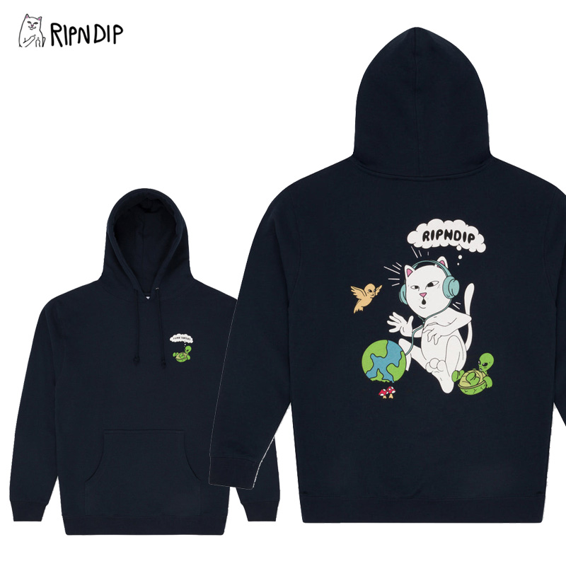 リップンディップ（RIPNDIP I Like Turtles Hoodie Navy スウェット