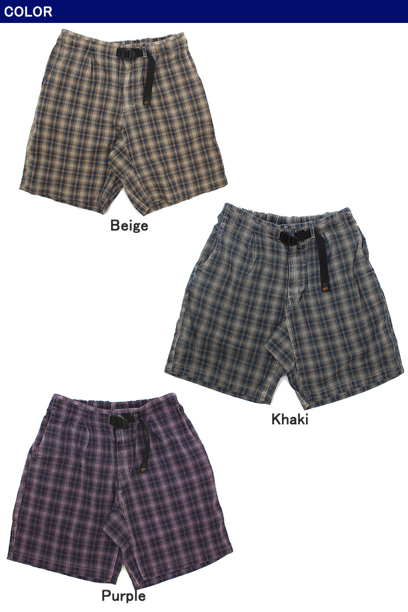 ROKX（ロックス） ROKX INDIGO CHECK SHORT インディゴチェック