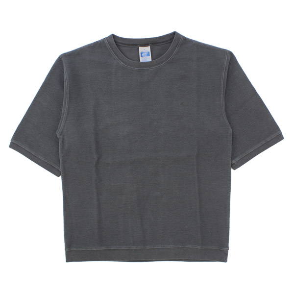 RUSSELLソリッドスウェットXL杢グレー短丈unisexノームコア CBOY BAL / RUSSELL DISTRESSED ATHLETIC HEAVY COTTON HALF ZIP